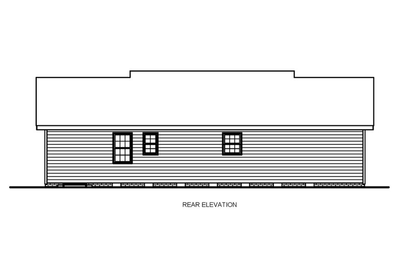 House Blueprint - Exterior - Other Elevation for Traditional House Plan #54-636 - 3 bed, 2 bath