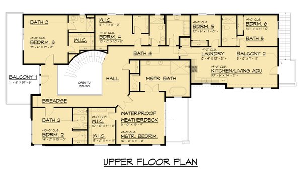 House Design - Contemporary Floor Plan - Upper Floor Plan #1066-291
