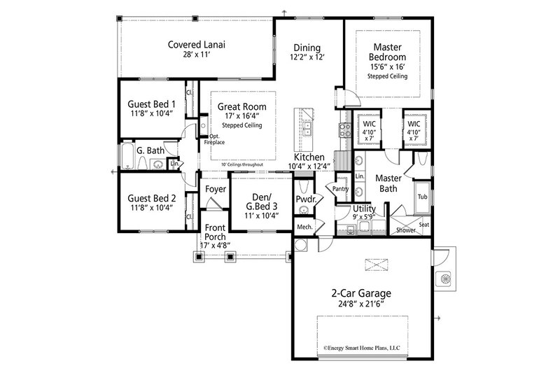 Dream House Plan - Floor Plan - Main Floor for Craftsman House Plan #938-95 - 3 bed, 2.5 bath