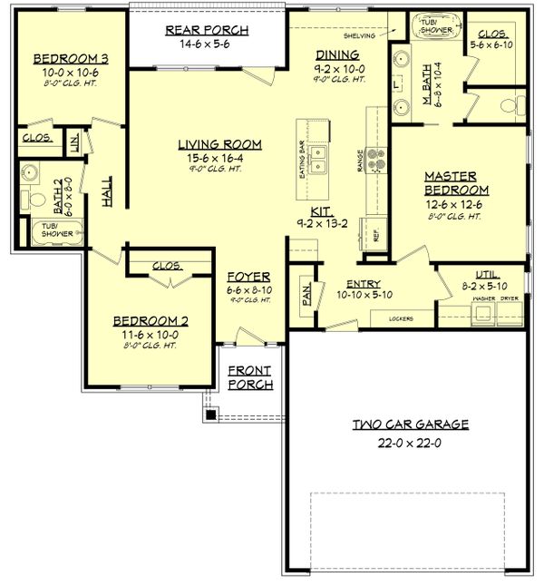 Home Plan - Traditional Floor Plan - Main Floor Plan #430-134