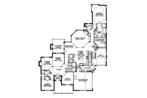 Floor Plan - Main Floor for European House Plan #141-359 - 5 bed, 5.5 bath