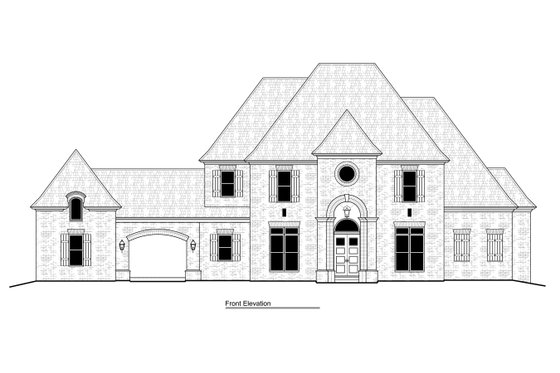 Exterior - Front Elevation 3 for Traditional House Plan #1081-46 - 5 bed, 4.5 bath