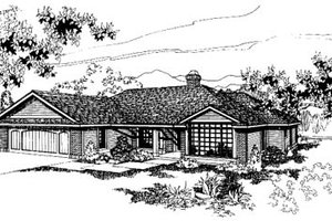 Ranch Exterior - Front Elevation Plan #60-137