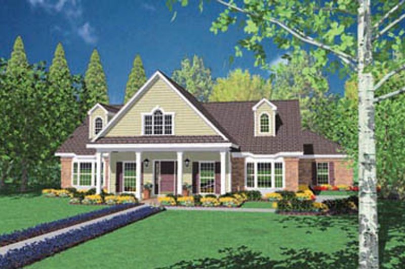 Architectural House Design - Traditional Exterior - Front Elevation Plan #36-218