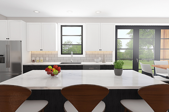 Interior - Kitchen 1 for Prairie House Plan #48-1048 - 4 bed, 3 bath