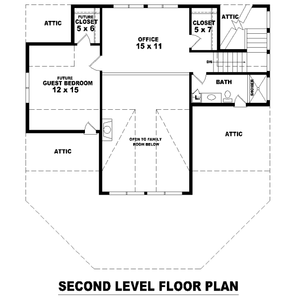 Contemporary Floor Plan - Upper Floor Plan #81-695