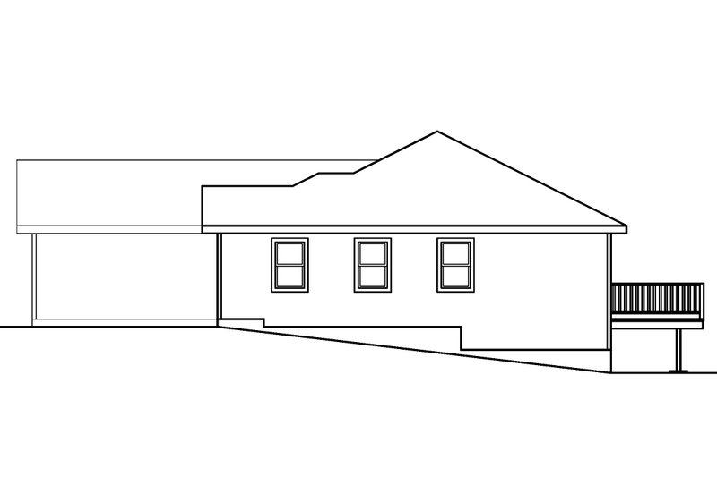 Home Plan - Exterior - Other Elevation 1 for Ranch House Plan #124-548 - 3 bed, 2 bath