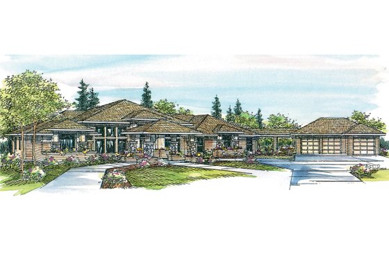 Exterior - Other Elevation 3 House Plan #124-445 - 3 bed, 3 bath
