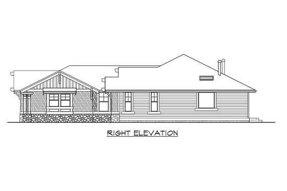 Exterior - Other Elevation 1 for Craftsman House Plan #132-102 - 3 bed, 2 bath