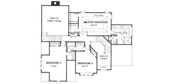 Dream House Plan - European Floor Plan - Upper Floor Plan #129-118