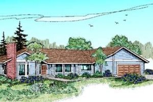 Ranch Exterior - Front Elevation Plan #60-374