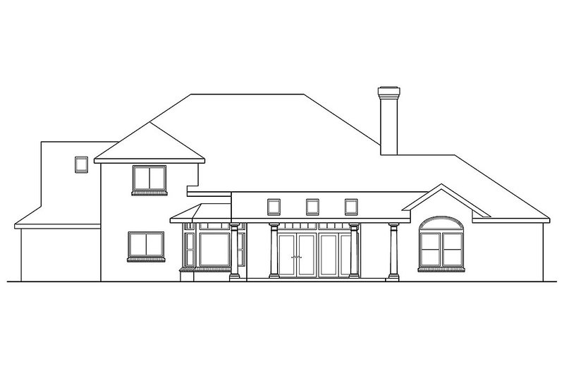 Home Plan - Exterior - Rear Elevation for Traditional House Plan #124-212 - 4 bed, 2.5 bath