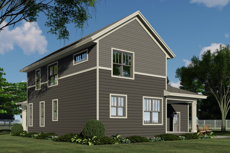 Dream House Plan - Exterior - Rear Elevation 2 for Craftsman House Plan #51-1187 - 3 bed, 2.5 bath