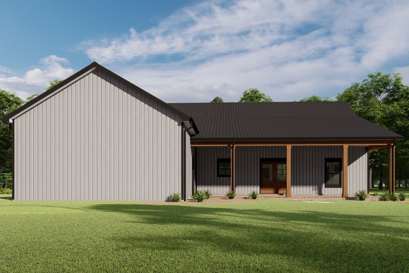 Architectural House Design - Exterior - Rear Elevation for Barndominium House Plan #1092-71 - 3 bed, 2 bath