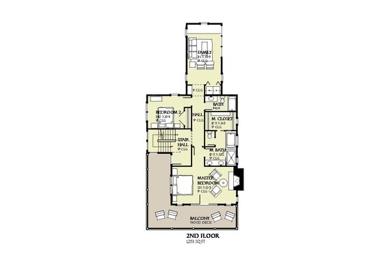 Floor Plan - Upper Floor for Beach House Plan #901-120 - 4 bed, 3.5 bath