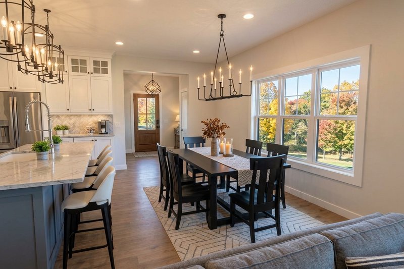Home Plan - Interior - Dining Room 1 for Craftsman House Plan #51-1548 - 2 bed, 2 bath