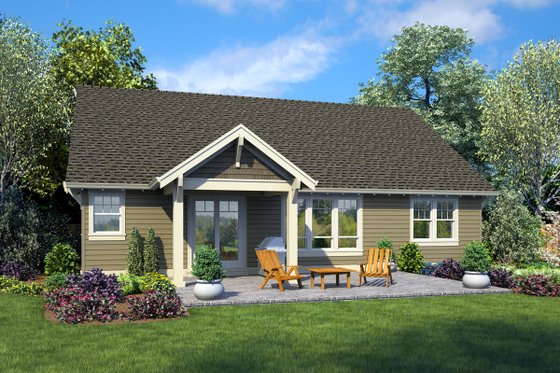 Exterior - Rear Elevation for Craftsman House Plan #48-998 - 3 bed, 2 bath