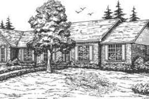 Southern Exterior - Front Elevation Plan #30-176