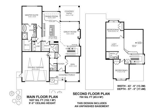 Floor Plan - Other Floor for Farmhouse House Plan #1100-25 - 3 bed, 2.5 bath