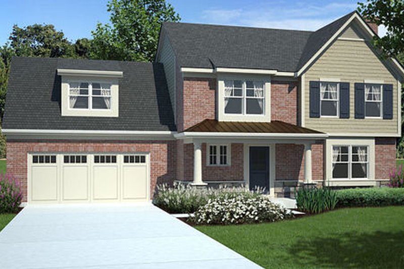 Home Plan - Traditional Exterior - Front Elevation Plan #46-457