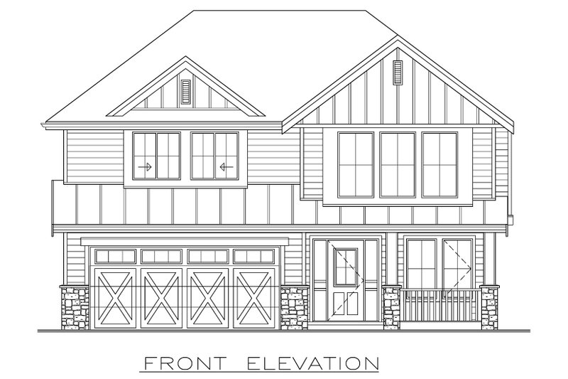 Home Plan - Exterior - Front Elevation 3 for Craftsman House Plan #1100-138 - 3 bed, 2 bath