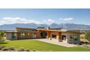 Modern Style House Plan - 4 Beds 3.5 Baths 3838 Sq/Ft Plan #892-36 Exterior 