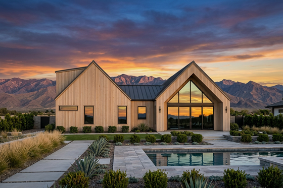 Exterior - Rear Elevation for Modern House Plan #1096-196 - 3 bed, 2.5 bath