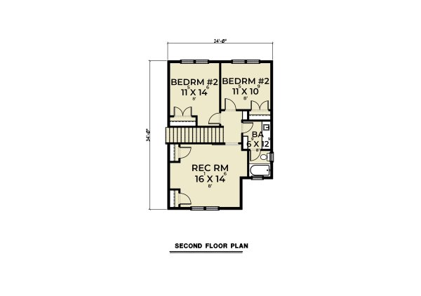 Architectural House Design - Farmhouse Floor Plan - Upper Floor Plan #1070-162