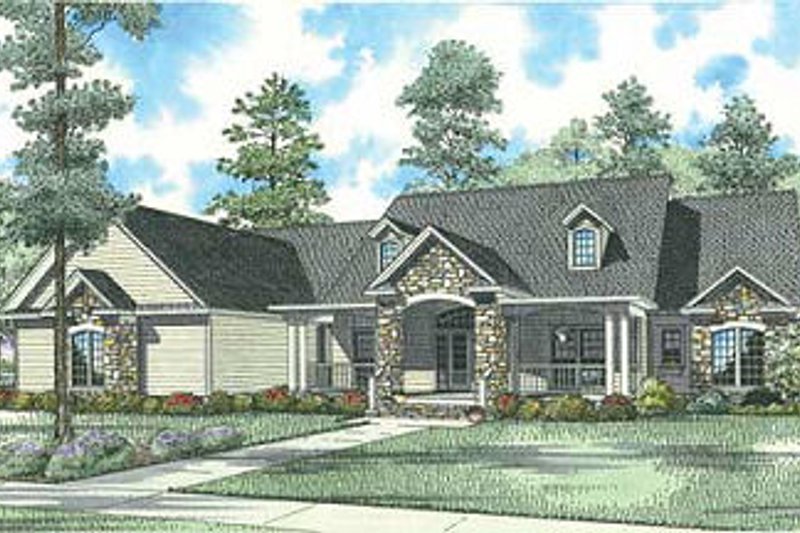 Dream House Plan - Ranch Exterior - Front Elevation Plan #17-1166