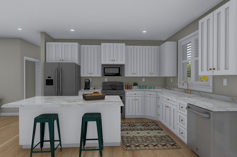 Architectural House Design - Interior - Kitchen 2 for Craftsman House Plan #1060-102 - 3 bed, 2.5 bath