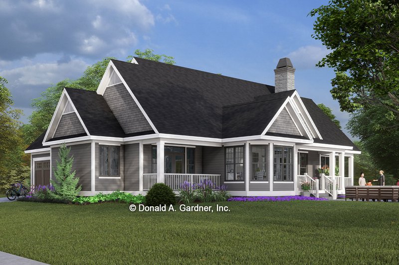 Architectural House Design - Exterior - Rear Elevation for Craftsman House Plan #929-332 - 3 bed, 3 bath