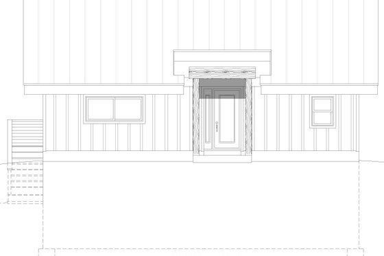 Exterior - Rear Elevation for Country House Plan #932-1190 - 3 bed, 2 bath