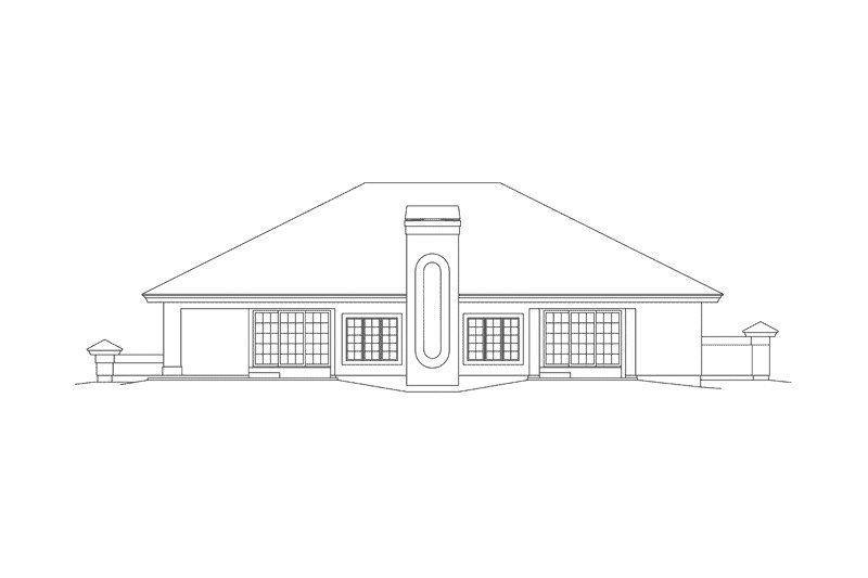 Dream House Plan - Exterior - Rear Elevation for Beach House Plan #57-677 - 2 bed, 2 bath