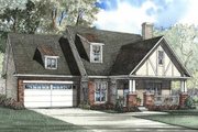 Tudor Style House Plan - 3 Beds 2.5 Baths 1906 Sq/Ft Plan #17-2076 