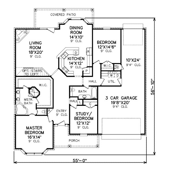 Traditional Floor Plan - Main Floor Plan #65-445
