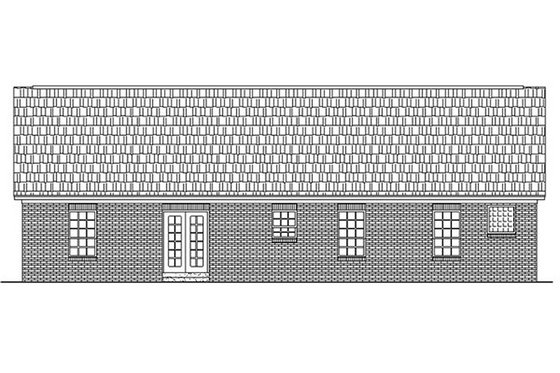 Exterior - Rear Elevation for Traditional House Plan #21-114 - 3 bed, 2 bath