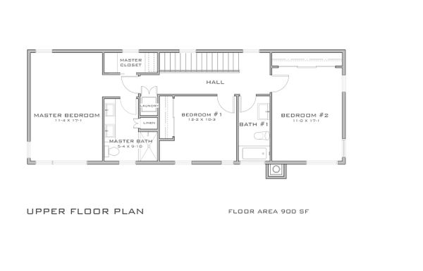 Modern Floor Plan - Upper Floor Plan #909-5