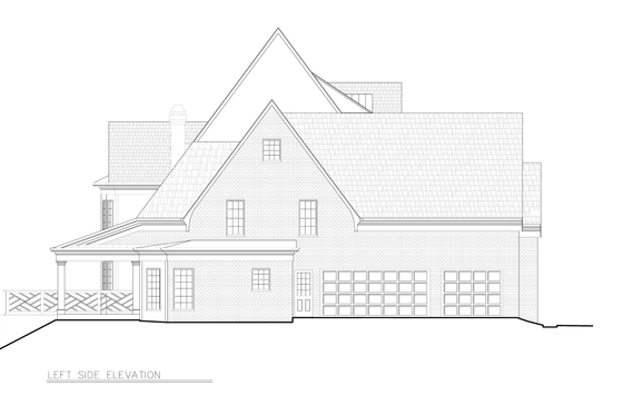 Exterior - Other Elevation for Colonial House Plan #119-156 - 4 bed, 3.5 bath