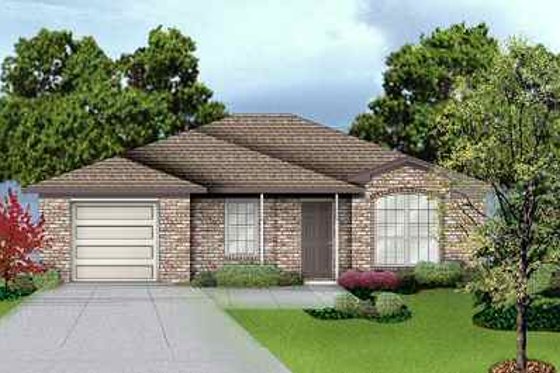 Exterior - Front Elevation for Traditional House Plan #84-103 - 3 bed, 1 bath