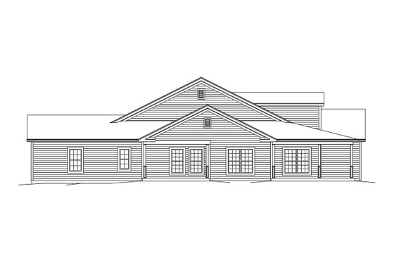 Exterior - Other Elevation for Ranch House Plan #57-659 - 3 bed, 2.5 bath