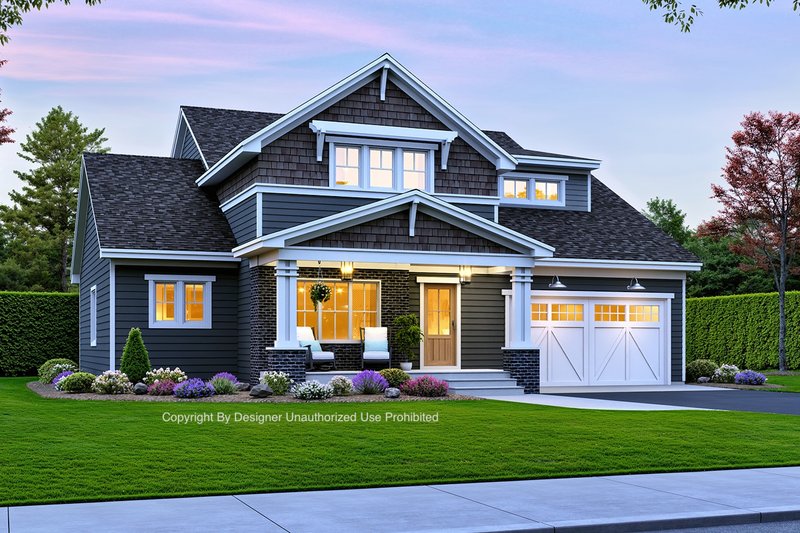 Architectural House Design - Exterior - Front Elevation 3 for Bungalow House Plan #51-1364 - 4 bed, 3.5 bath