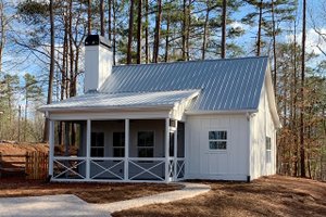 Exterior - Front Elevation 3 for Country House Plan #437-98 - 2 bed, 1 bath