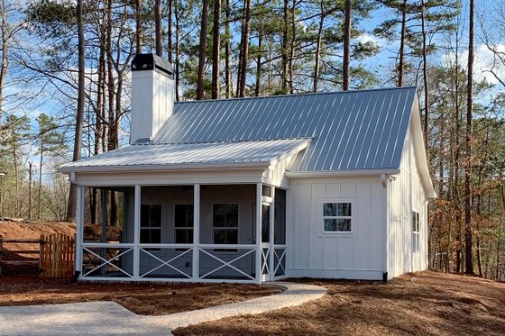 Exterior - Front Elevation 3 for Country House Plan #437-98 - 2 bed, 1 bath