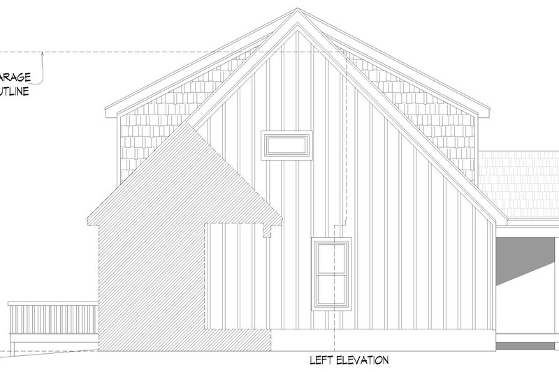 House Plan Design - Exterior - Other Elevation for Farmhouse House Plan #932-1427 - 3 bed, 2 bath