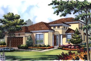 House Blueprint - European Exterior - Front Elevation Plan #417-211