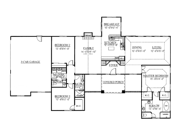 Dream House Plan - Modern Floor Plan - Main Floor Plan #437-25
