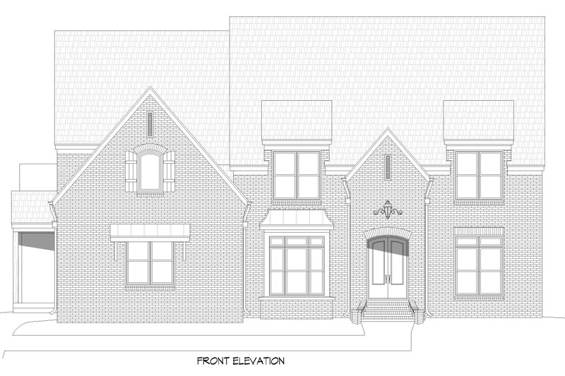 House Design - Exterior - Front Elevation 3 for Country House Plan #932-1451 - 5 bed, 4.5 bath