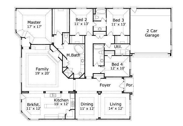 European Floor Plan - Main Floor Plan #411-815
