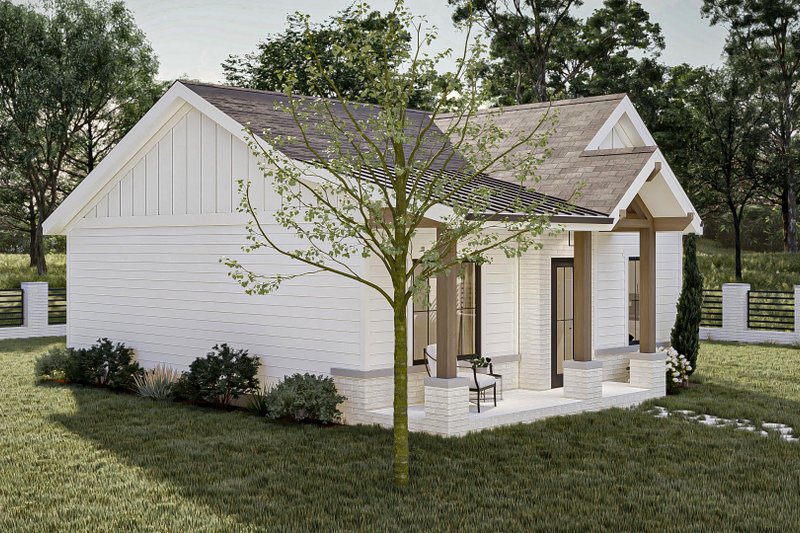 Dream House Plan - Exterior - Other Elevation 1 for Modern House Plan #455-521 - 1 bed, 1 bath