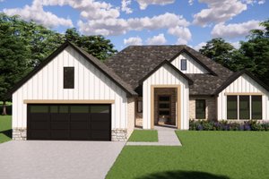 House Blueprint - Contemporary Exterior - Front Elevation Plan #1119-4